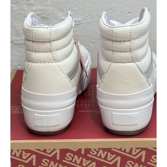 Vans Sneakers Sk8 Hi Stacked Platform Pop True White Metallic Women Size 5.5 New - Picture 8 of 12